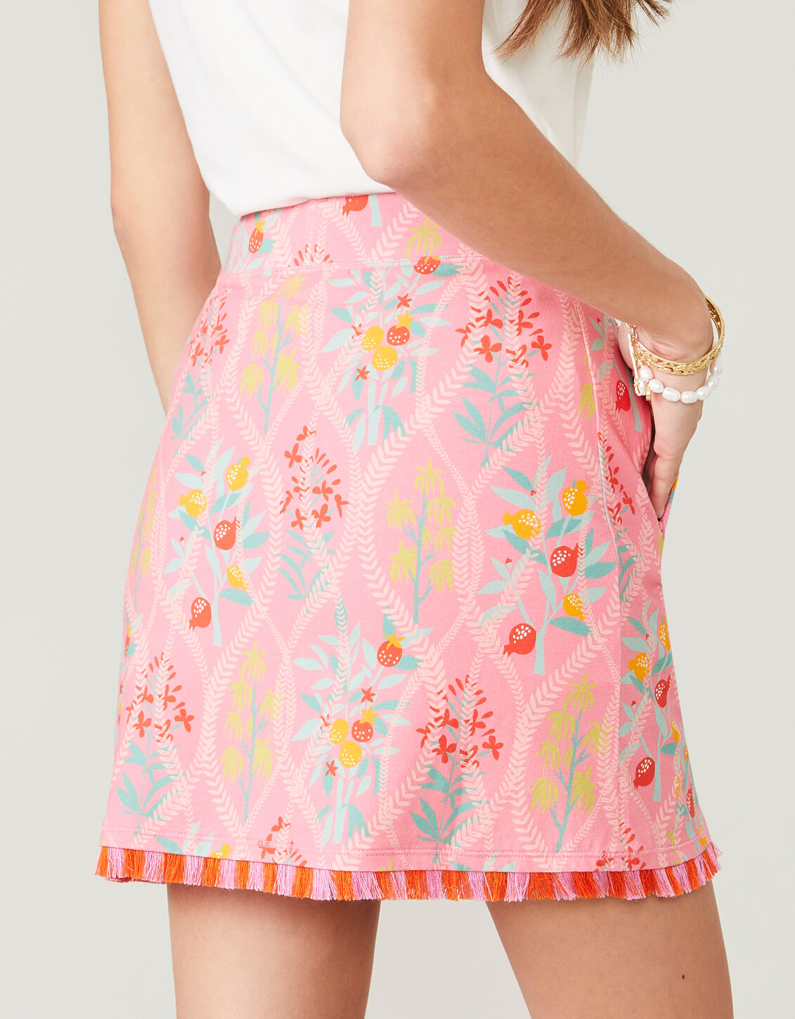  Fringe Skort Queenie Topiary Pink