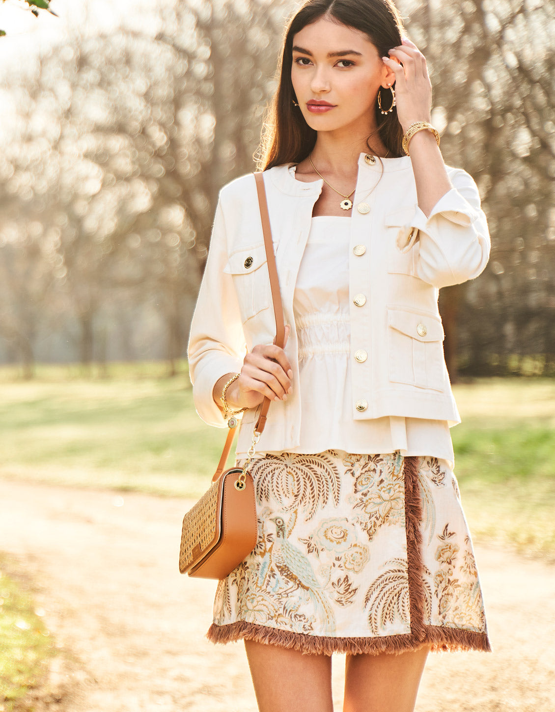  Octavia Linen Skirt Jane Bird Palm