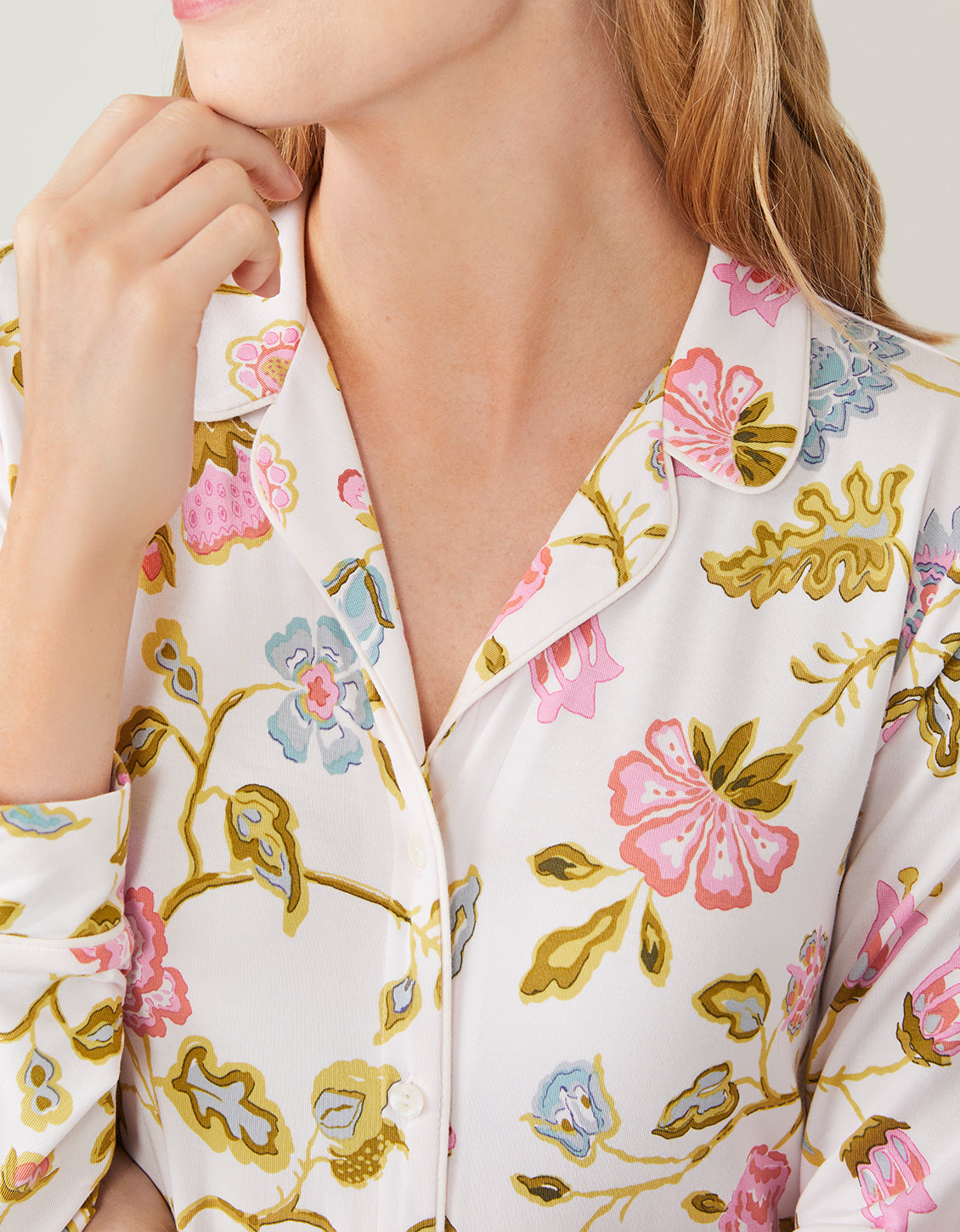  Pajama Sleep Shirt Jane Jacobean Cream