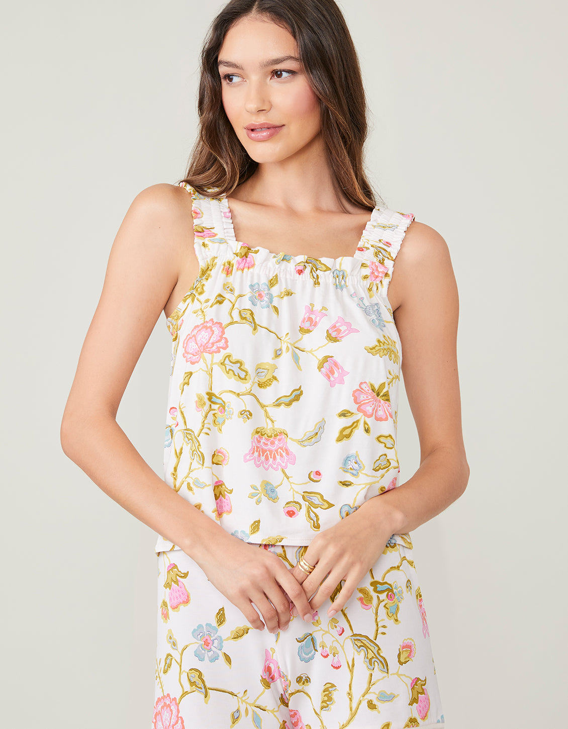  Pajama Tank Jane Jacobean Cream