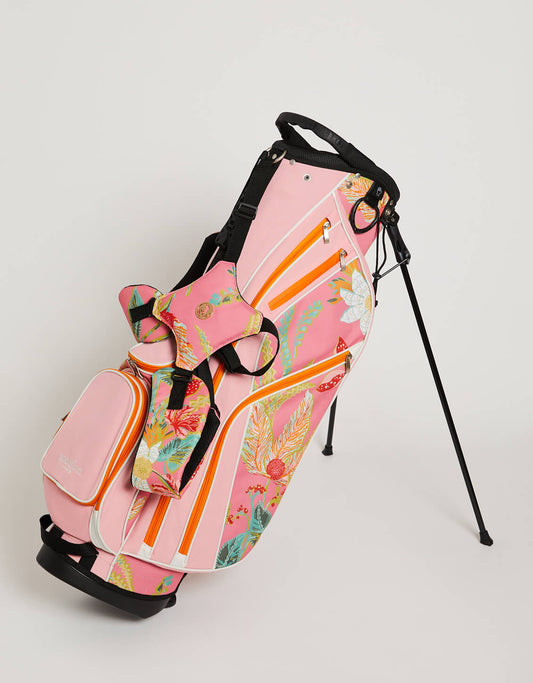  Golf Stand-Up Bag Queenie Tropical Floral Pink