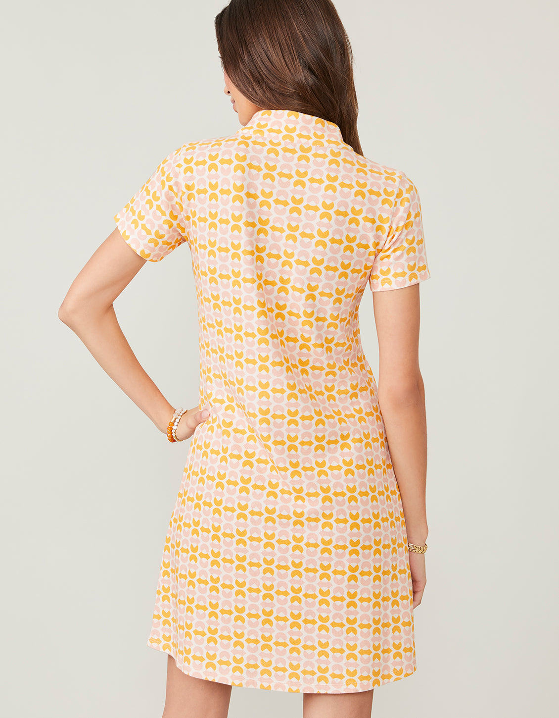  Short Sleeve Serena Pique Dress Ollie Geo