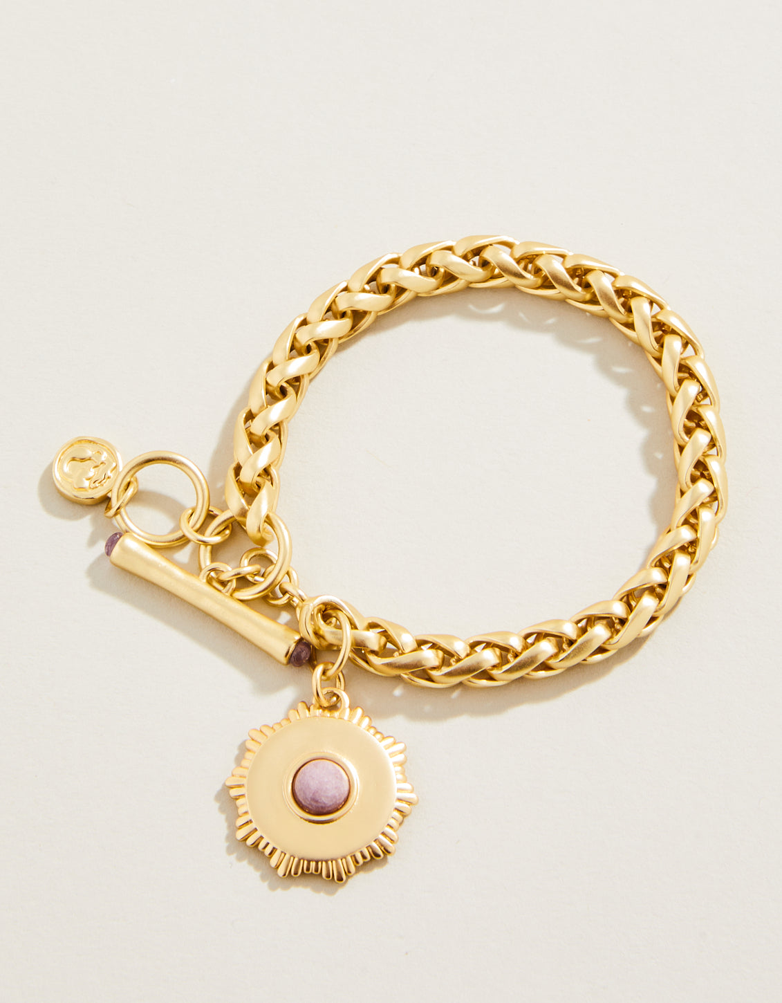  Medallion Toggle Bracelet Lilac