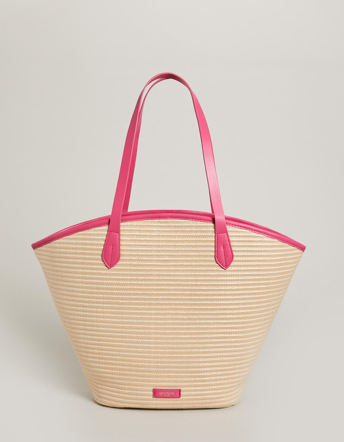  Straw Beach Tote Tropic Flamingo
