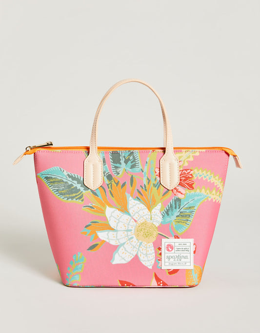  Out To Lunch Bag Queenie Tropical Floral Pink