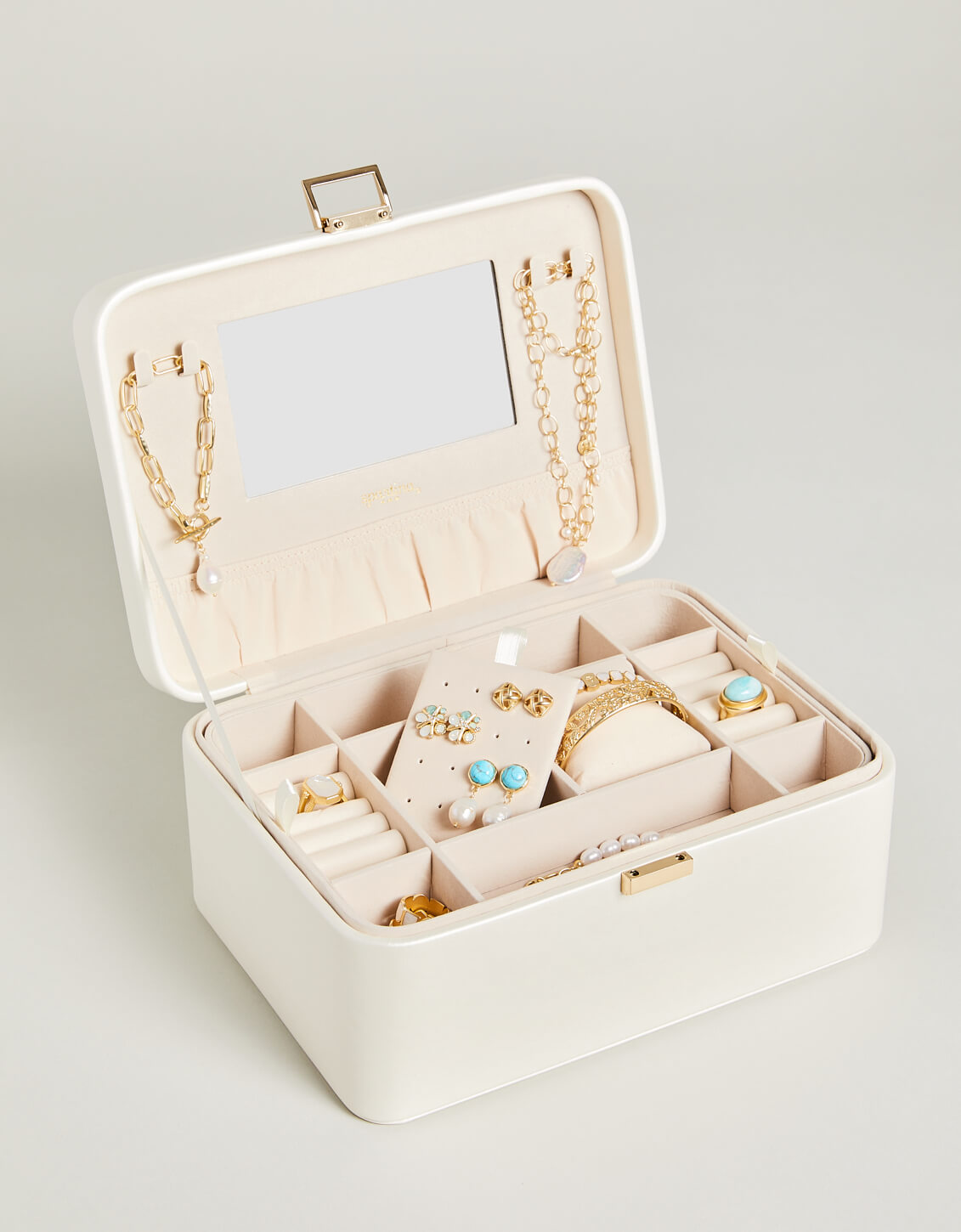  Medium Desktop Jewelry Case Pearl