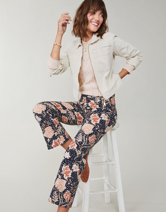  Maren Kick Flare Pant 1859 Lighthouse Starry Floral Slate