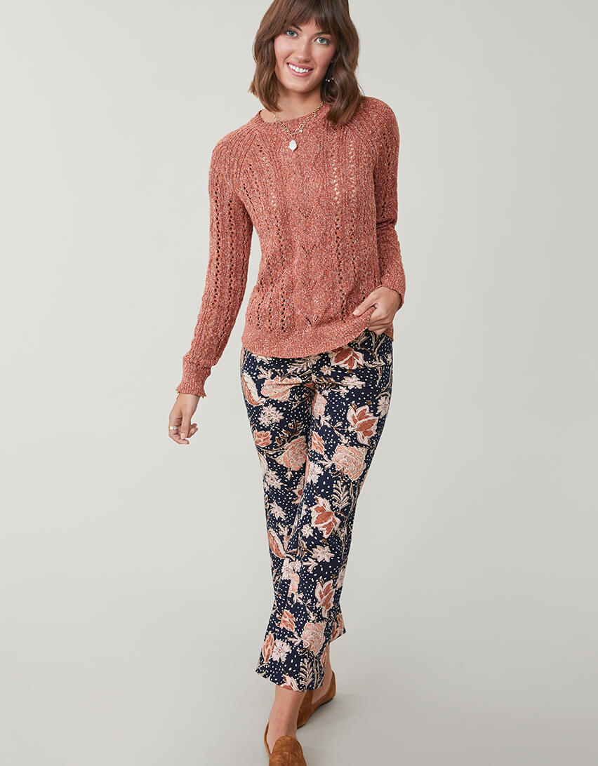 Maren Kick Flare Pant 1859 Lighthouse Starry Floral Slate