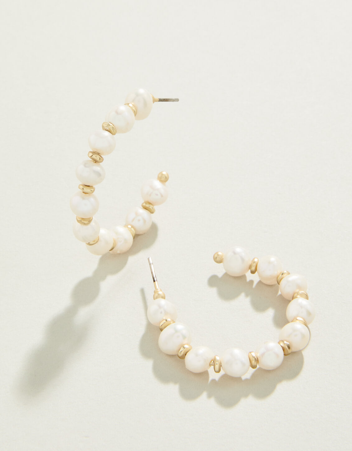 Annabelle Beaded Hoop Earrings Pearl