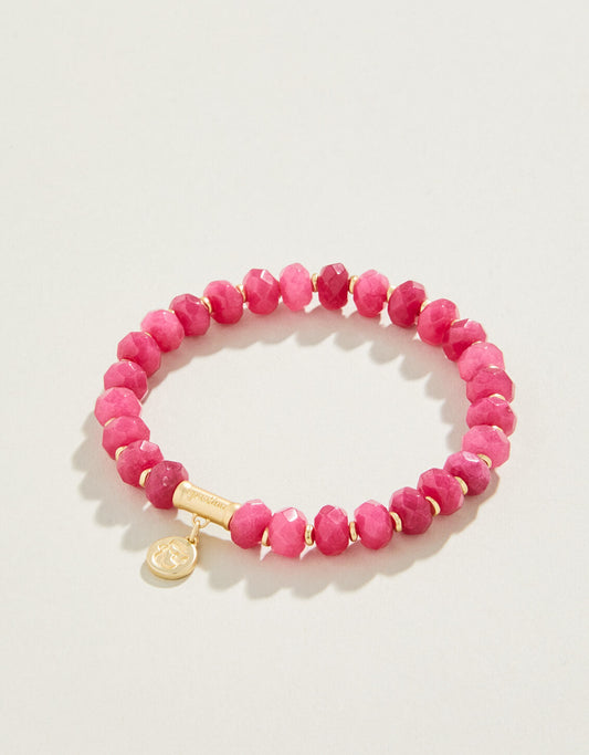  Stone Stretch Bracelet 8mm Pink