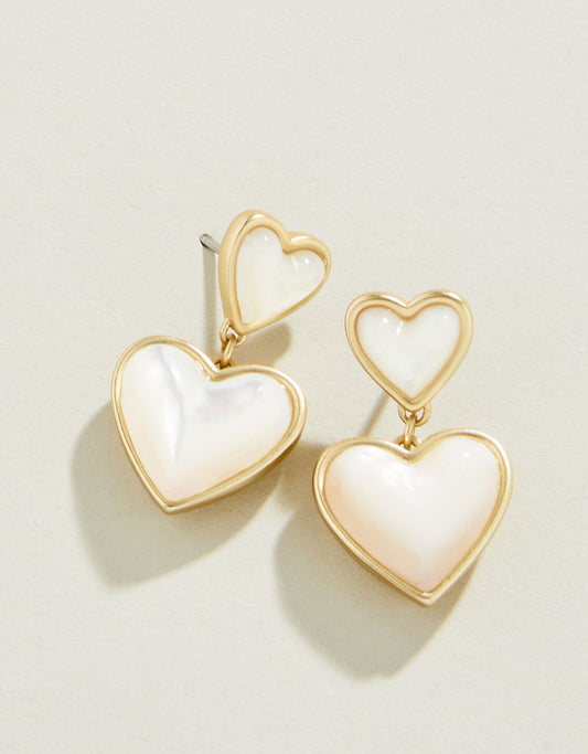  Full Heart Earrings Mother-of-Pearl