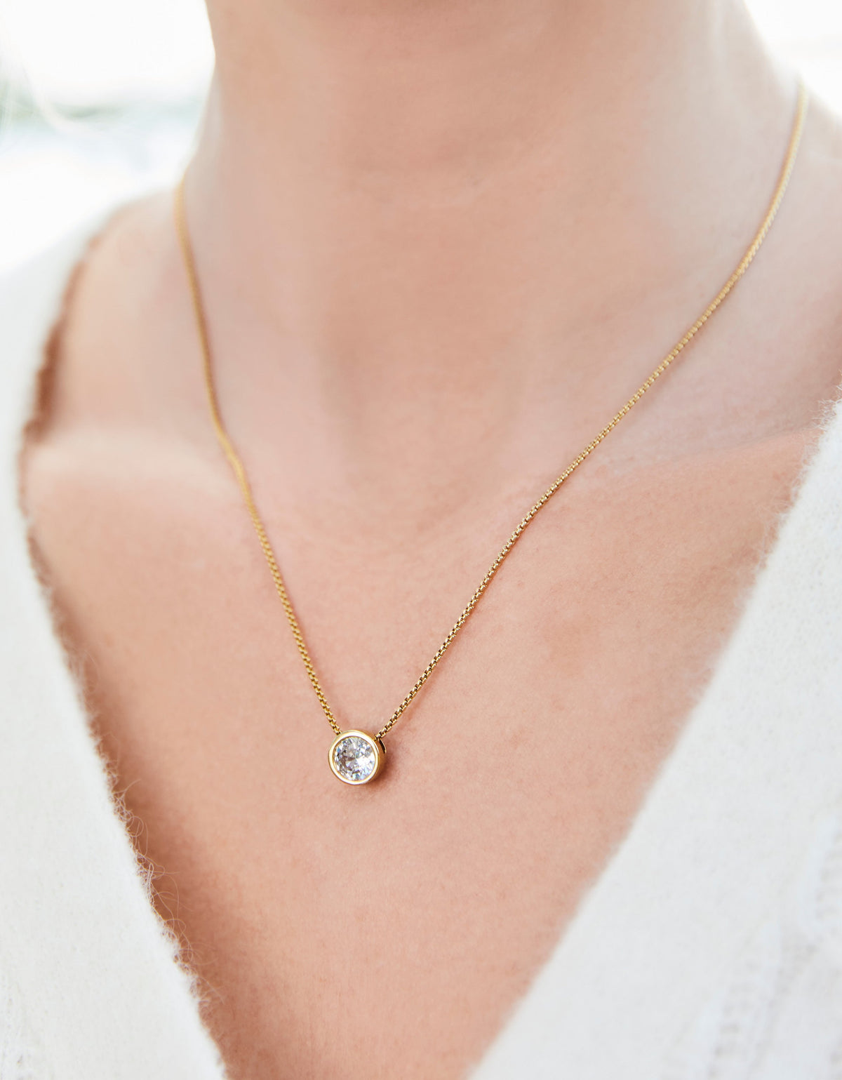  Lighthouse Necklace Cubic Zirconia 18''