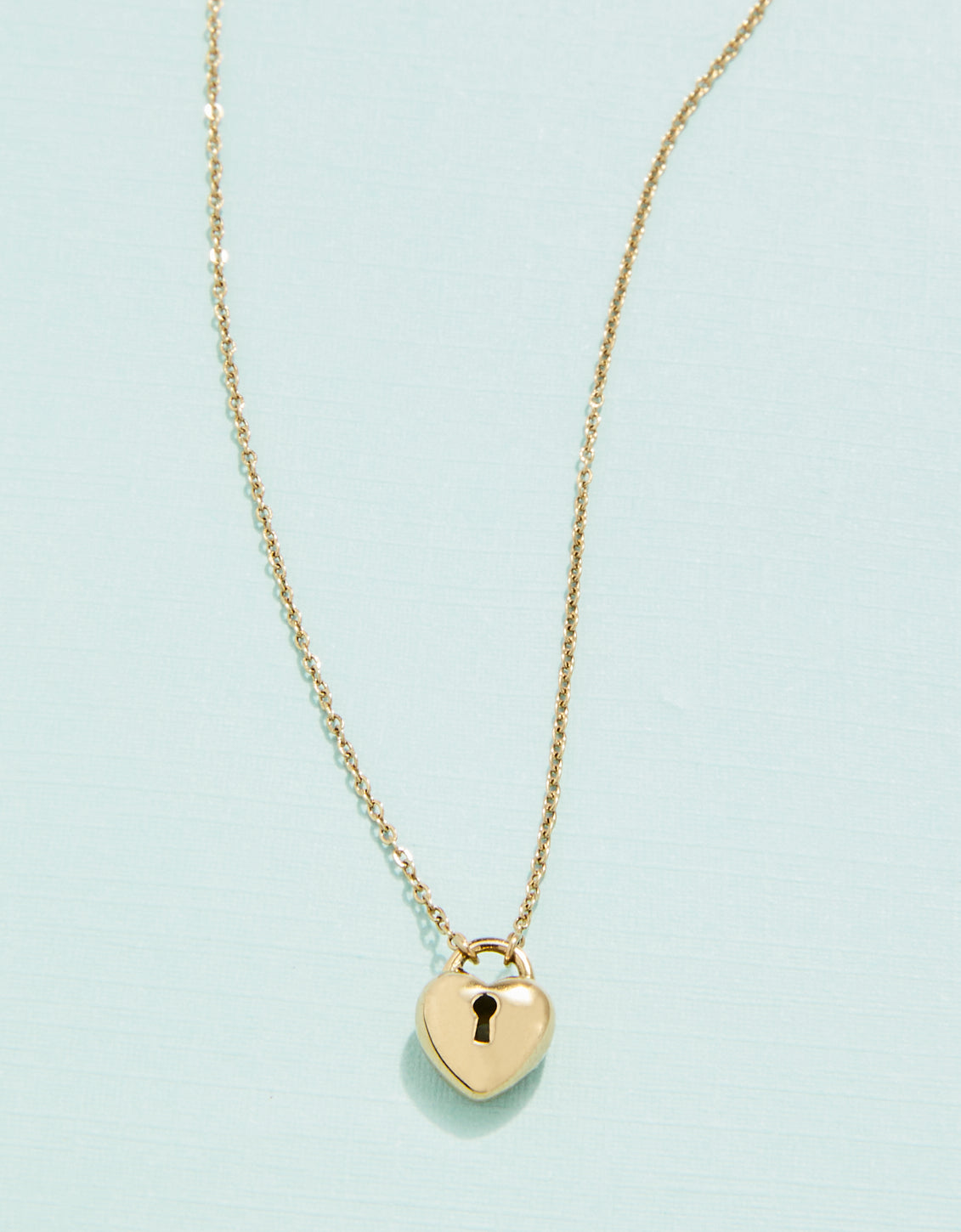  Locked In Love Necklace Heart Padlock 16"