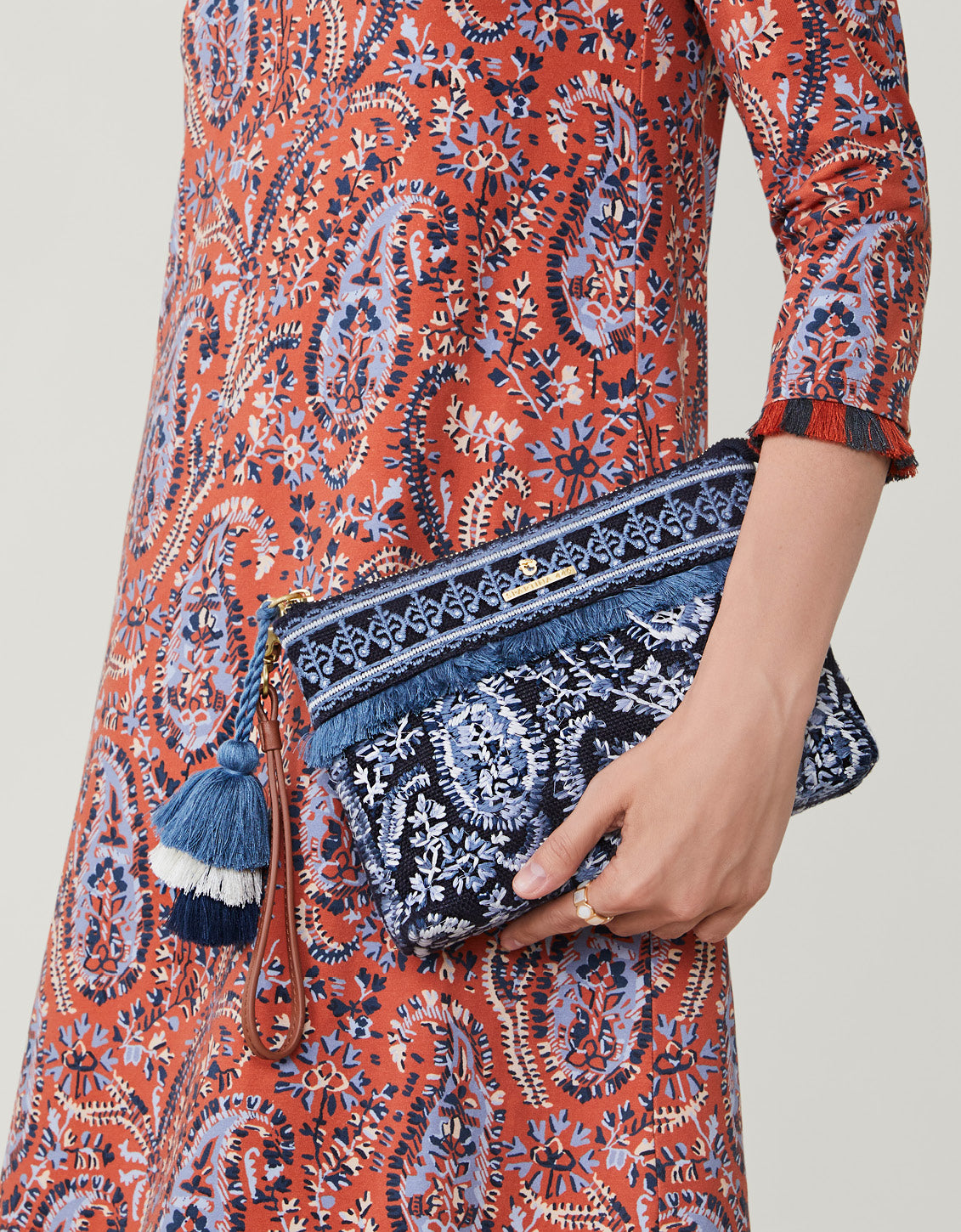  Maci Wristlet Marsh Boardwalk Paisley