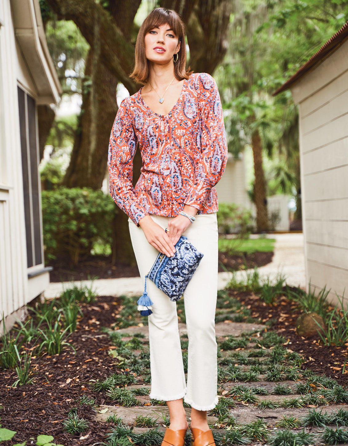  Maci Wristlet Marsh Boardwalk Paisley