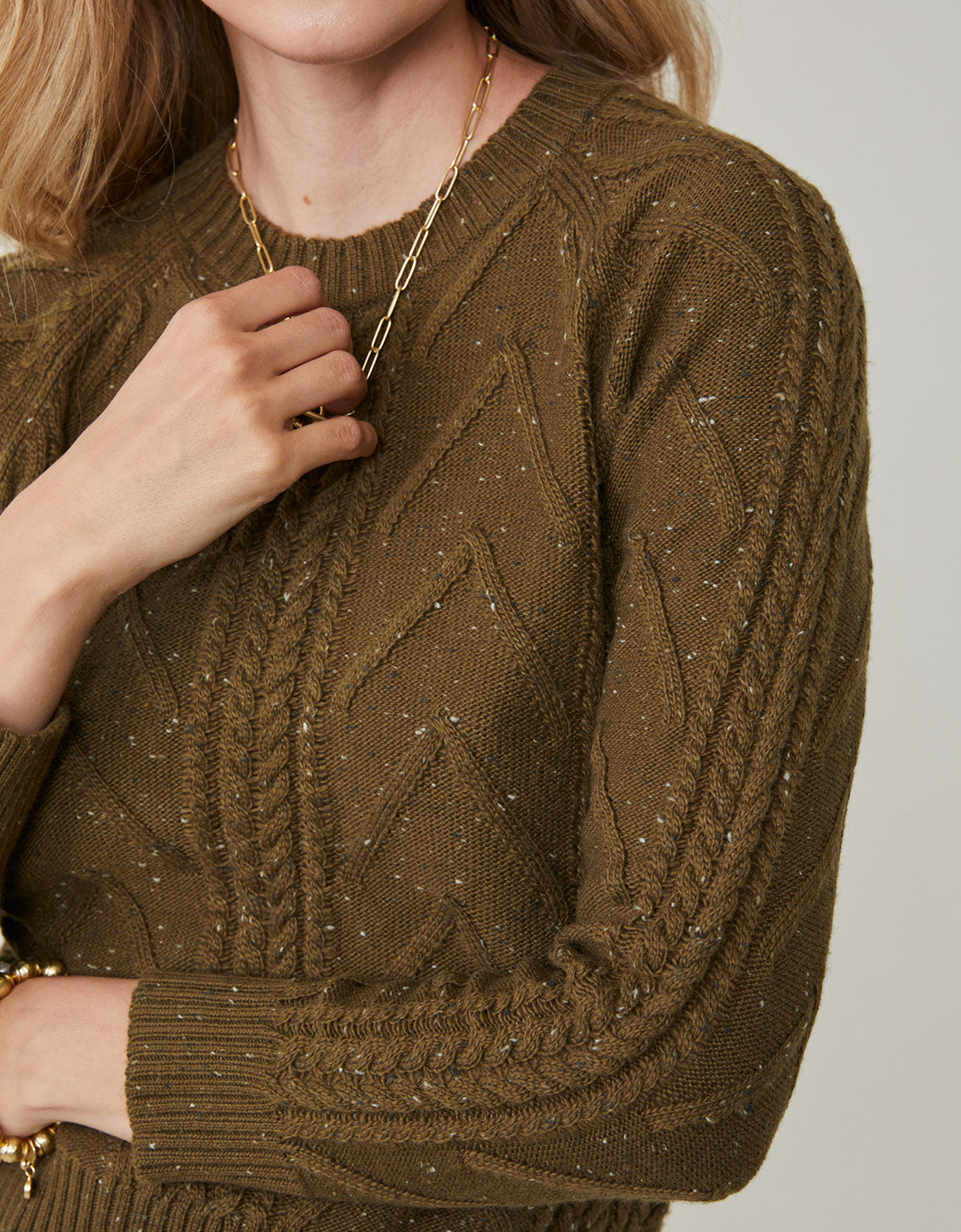  Shelby Cable Pullover Olive