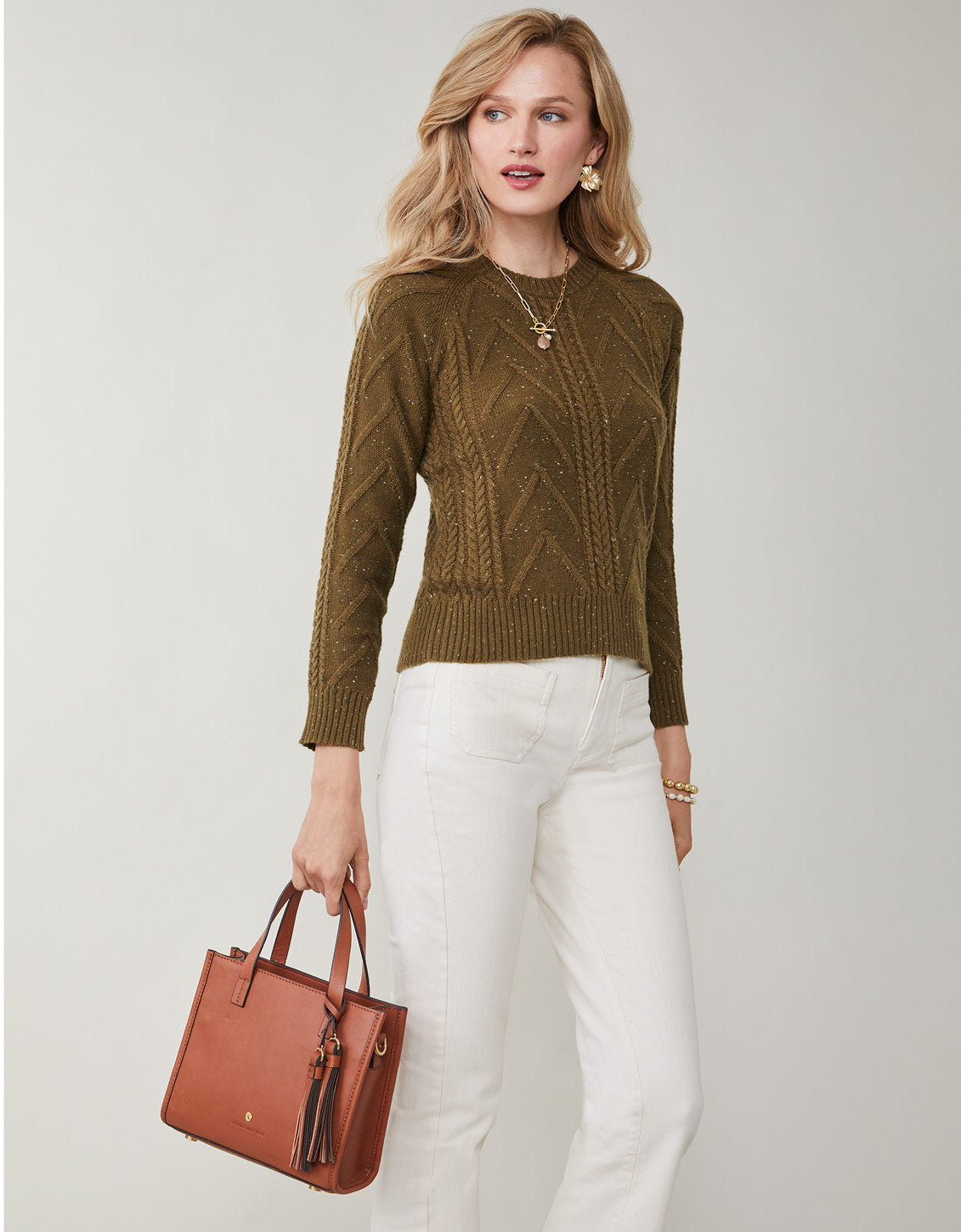  Shelby Cable Pullover Olive