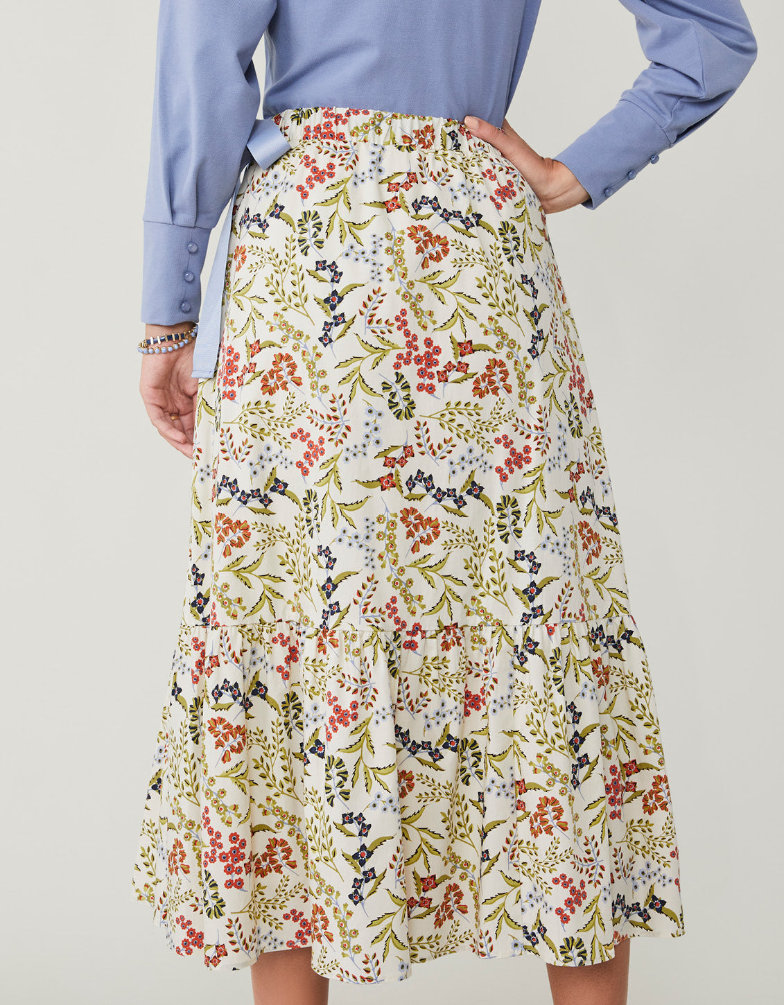  Adaleigh Skirt Marsh Boardwalk Floral Sprigs
