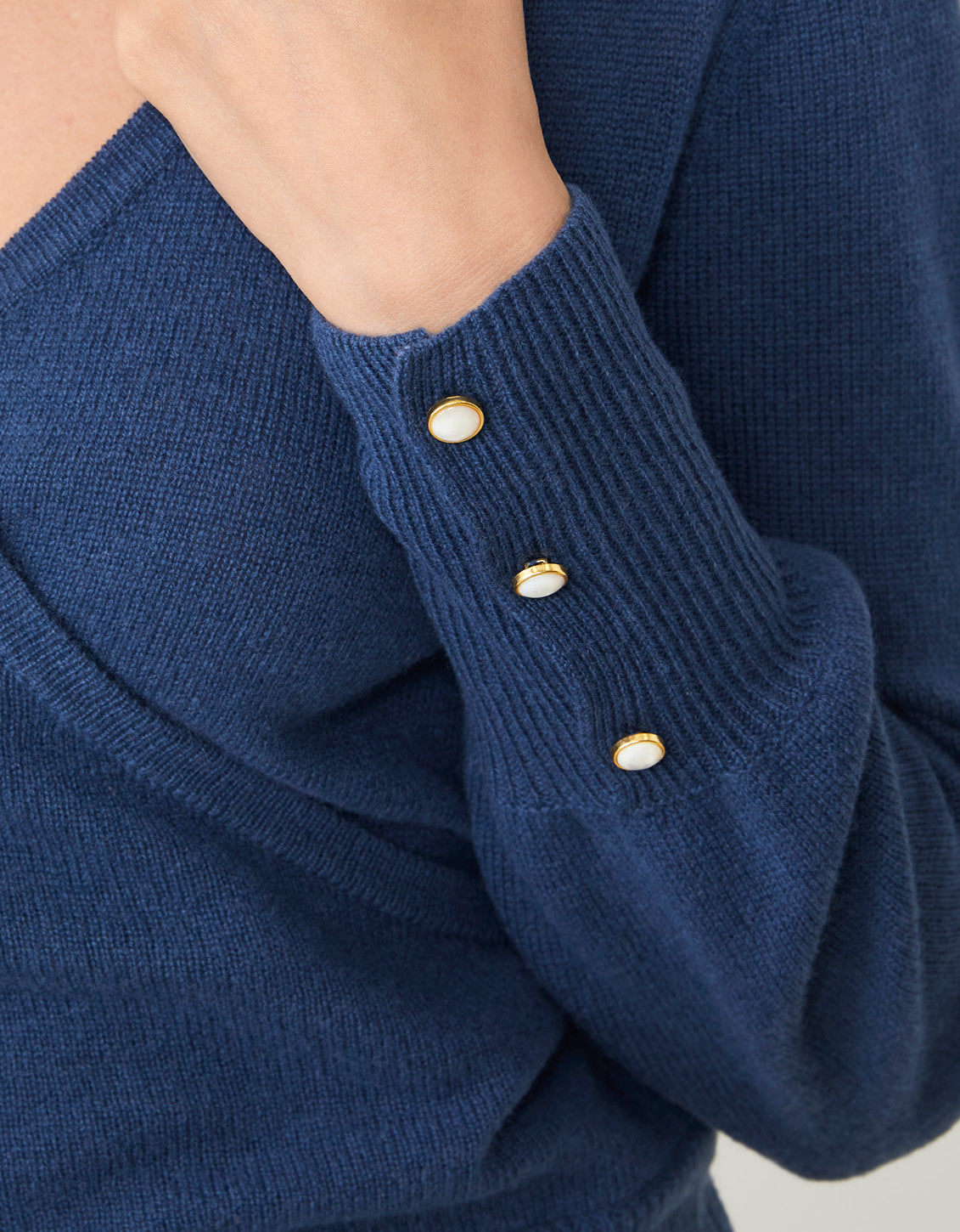  Coretta Wrap Sweater Deep Sea Blue