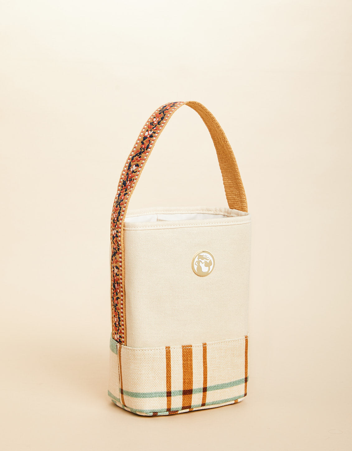  Double Wine Caddy Kalalanta Plaid Cream
