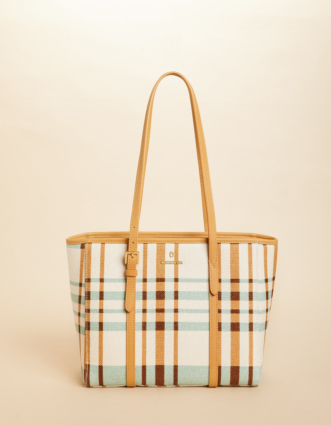  Siera Tote Kalalanta Plaid Cream