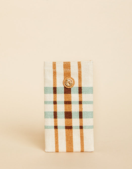  Sunglass Case Kalalanta Plaid Cream