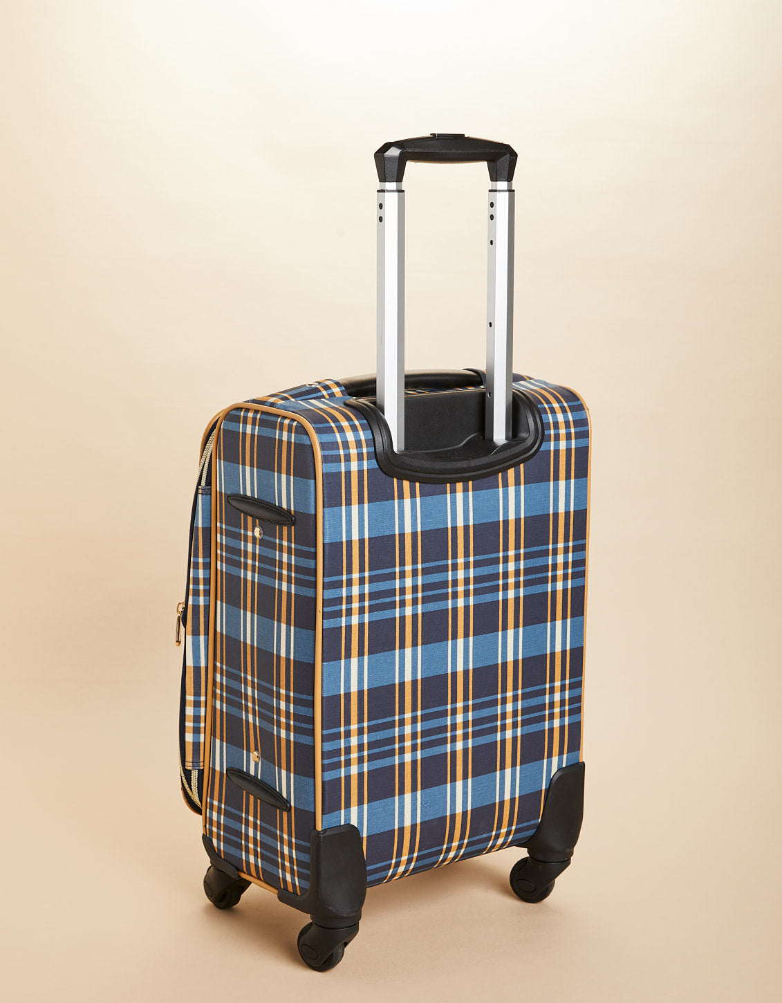  20" Expandable Rolling Suitcase Kalalanta Plaid Navy