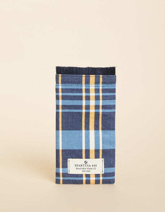  Sunglass Case Kalalanta Plaid Navy