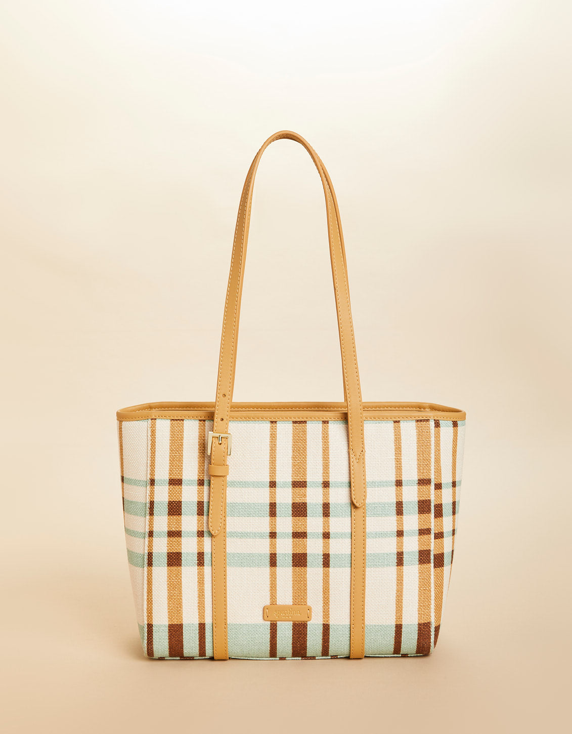  Zip Travel Tote Kalalanta Plaid Cream