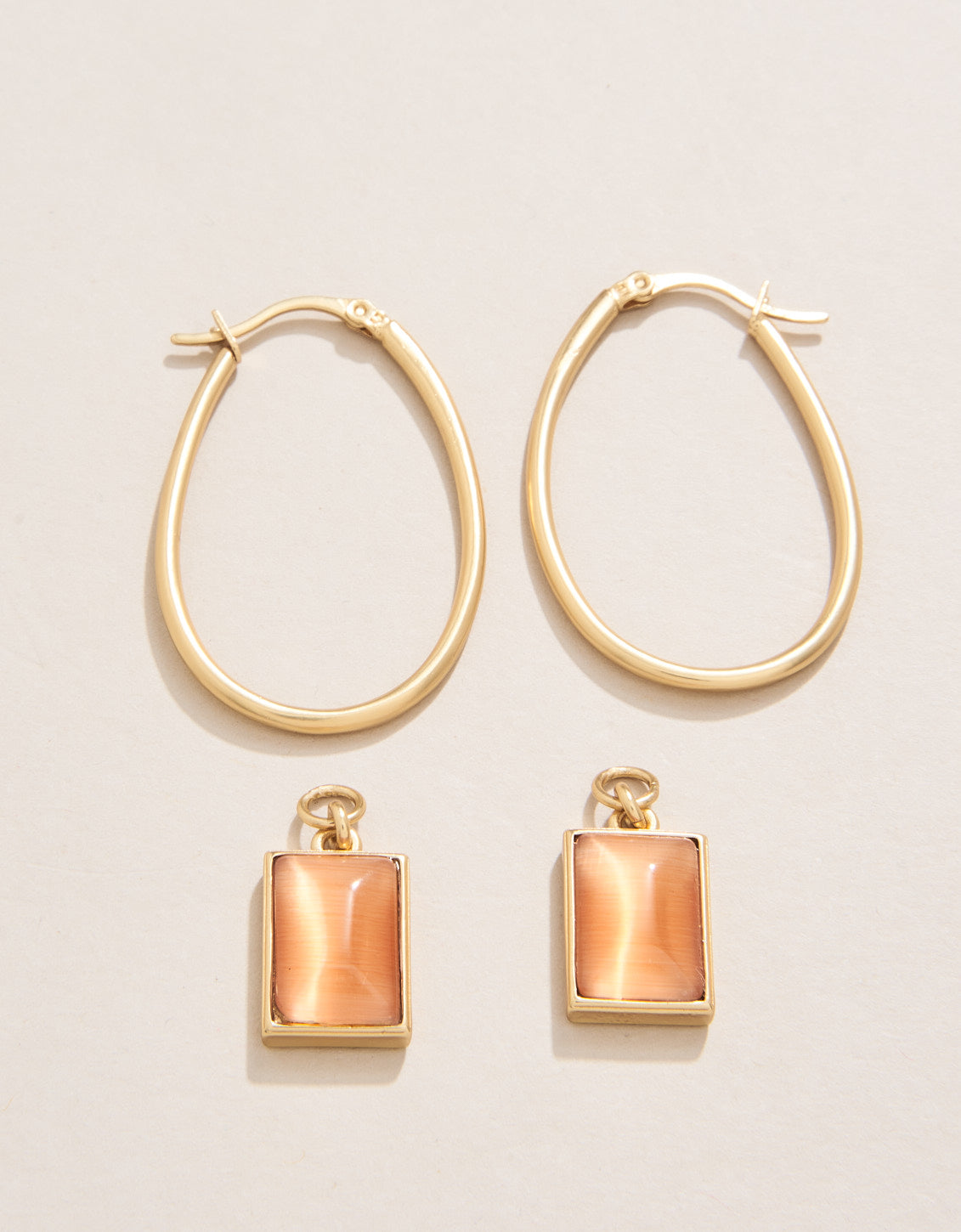  Chateau Hoop Earrings Optic Sunstone