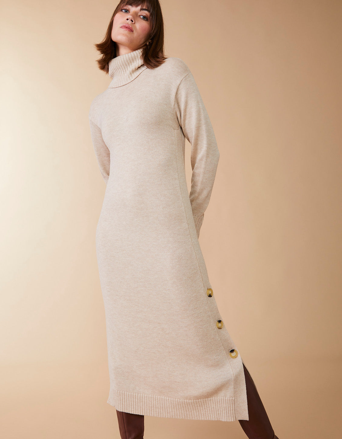  Georgia Sweater Dress Oatmeal