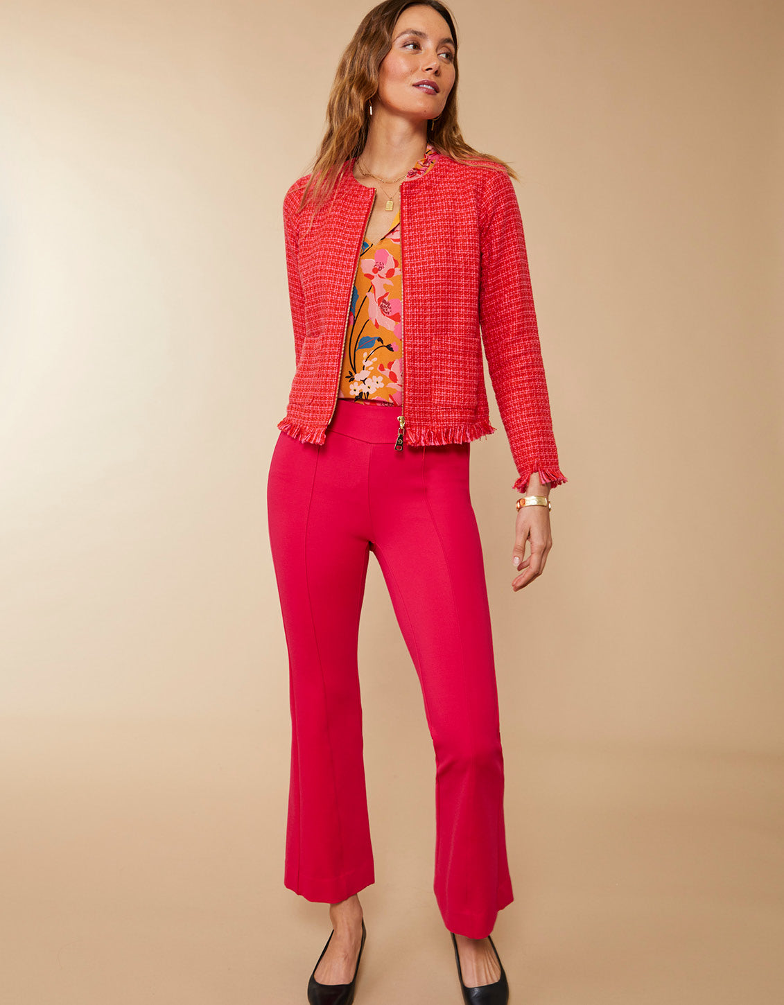  Haigler Tweed Jacket Strawberry Punch