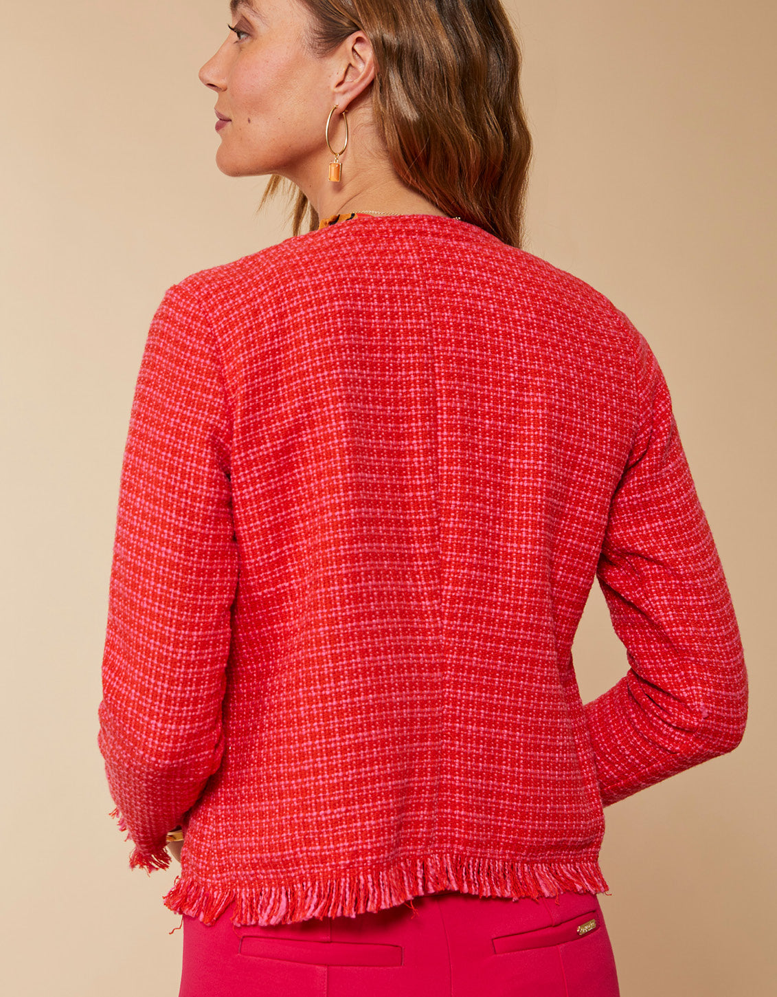  Haigler Tweed Jacket Strawberry Punch