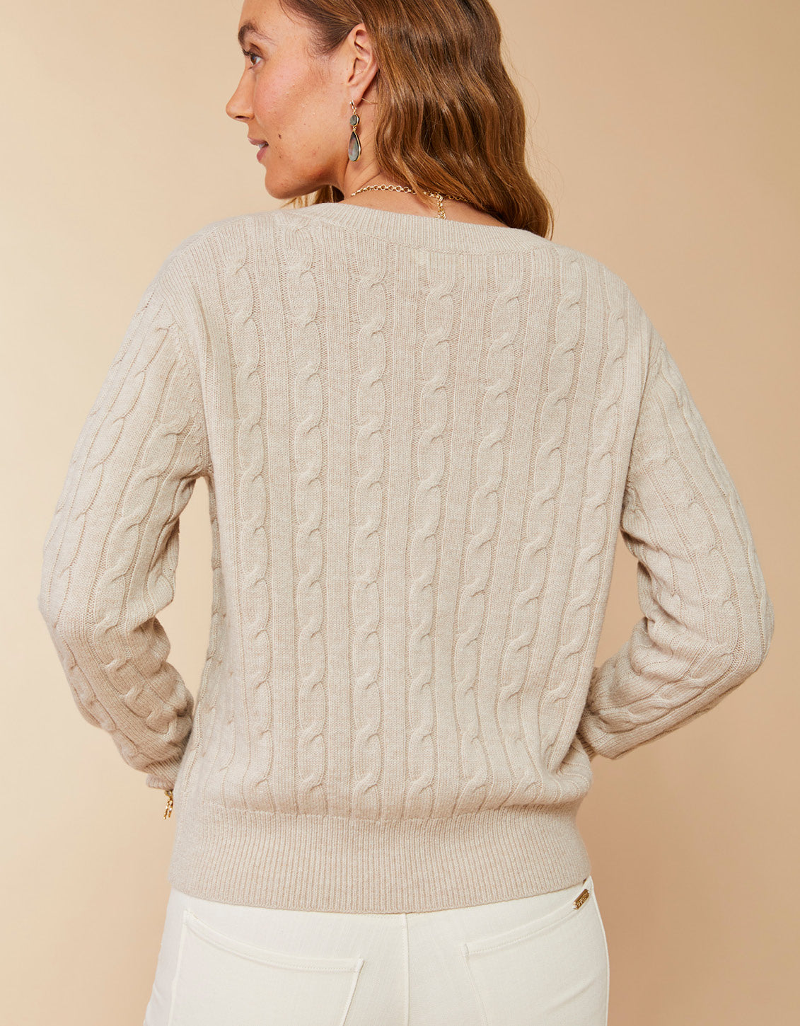  Kit V-neck Sweater Oatmeal Heather