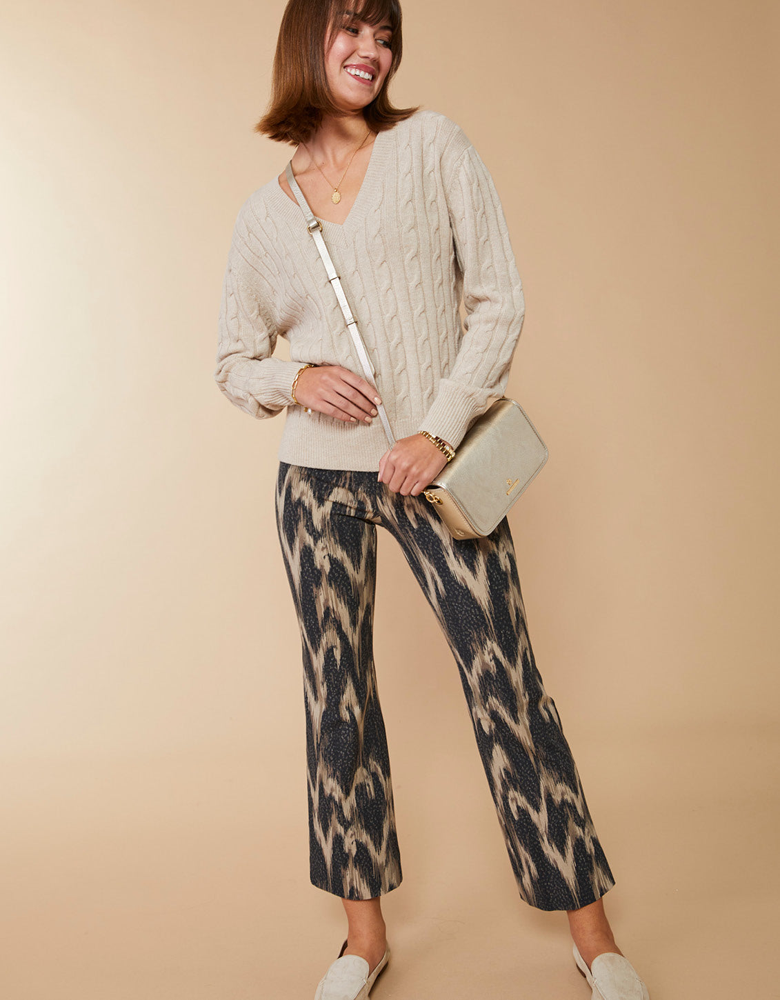  Maren Kick Flare Pant Botanic Garden Ikat Dot
