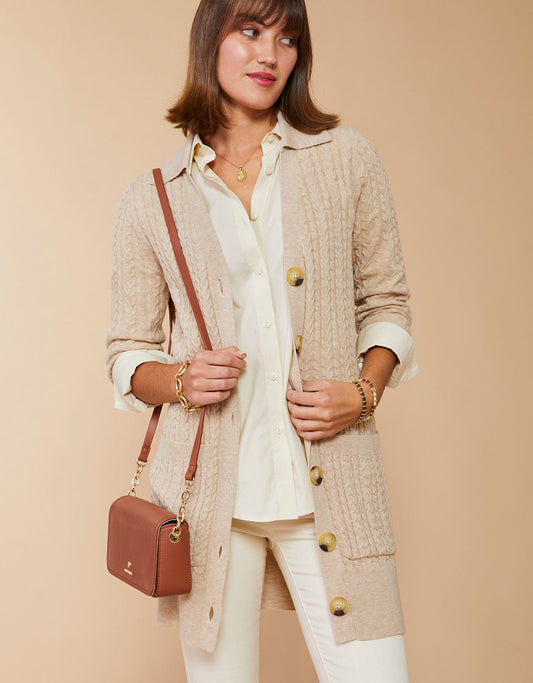  Toni Long Cardigan Oatmeal Heather