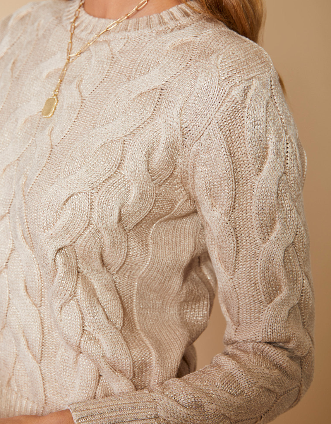  Florence Crewneck Sweater Champagne Foil