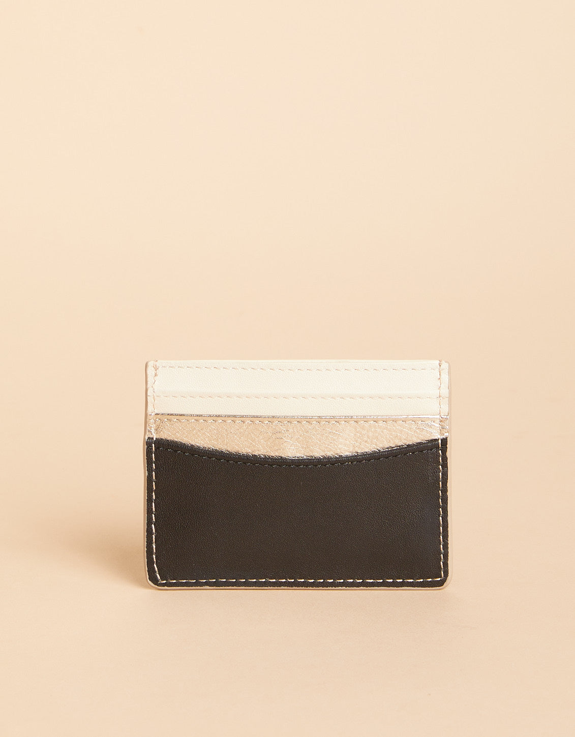  Cardholder Black Gold Color Block