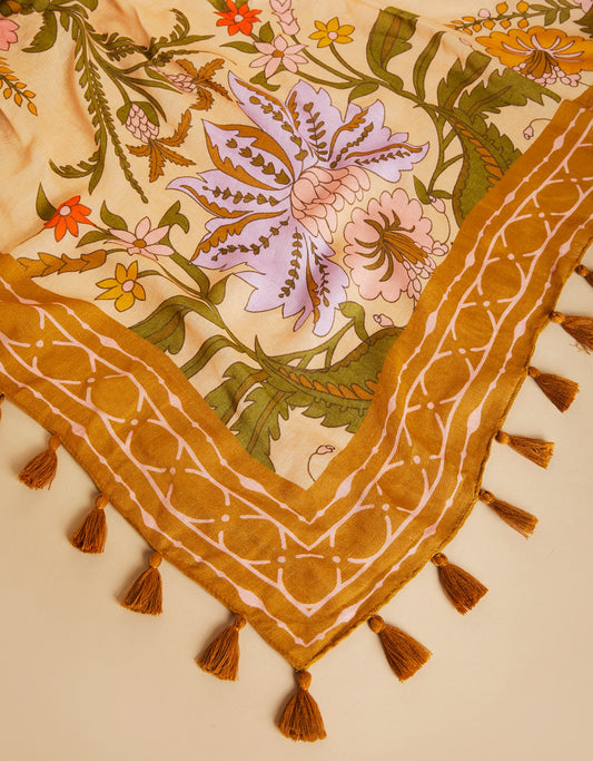  Square Scarf Mystic Moss Motif Multi