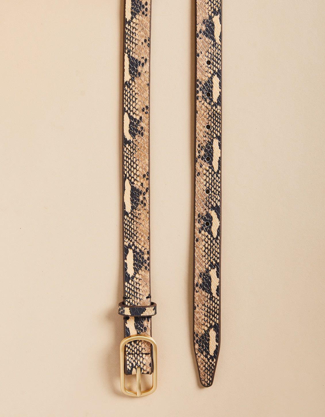  Siren Thin Belt Snake Leather