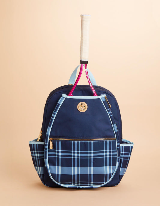  Tennis Backpack Clara Bluestone Plaid