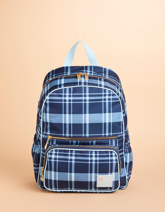  Tech Backpack Clara Bluestone Plaid