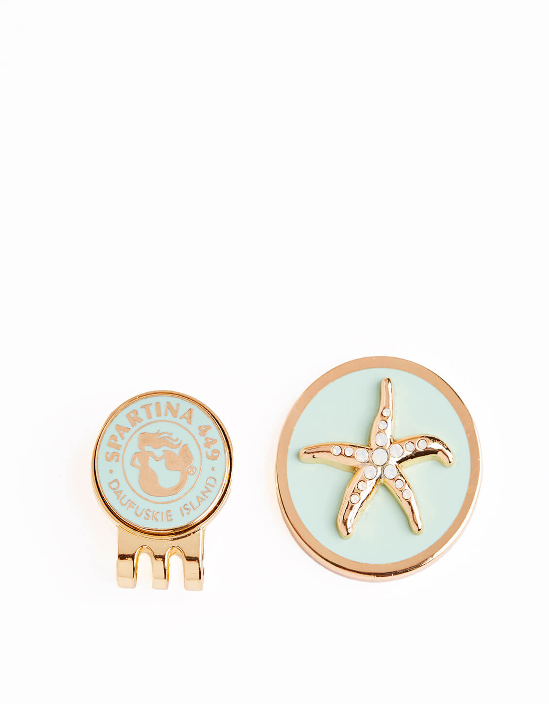  Starfish Ball Marker With Hat Clip Sea Foam