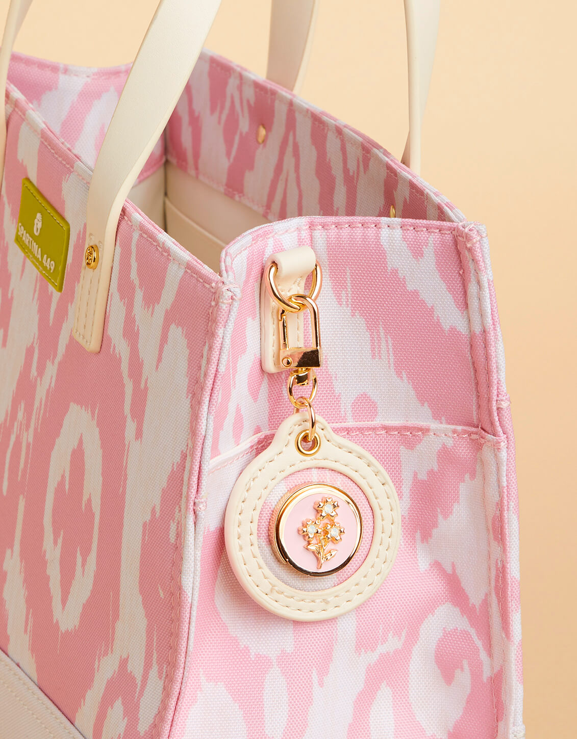  Golf Crossbody Tote Pink Ikat