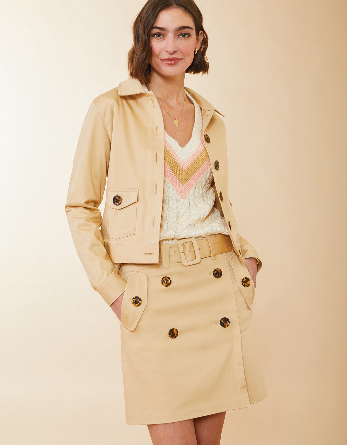  Danelle Twill Skort Khaki