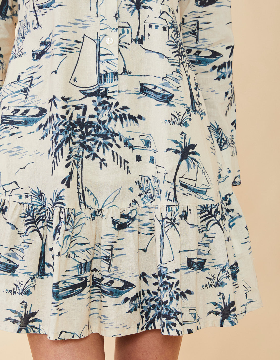  Ivonne Dress Clara Seascape Cream