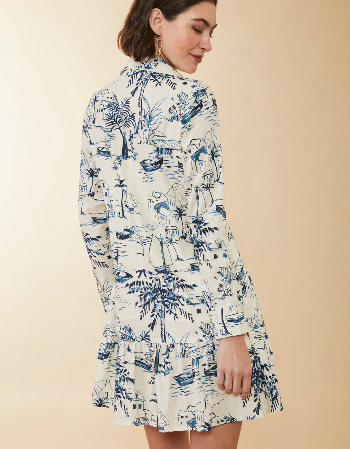  Ivonne Dress Clara Seascape Cream