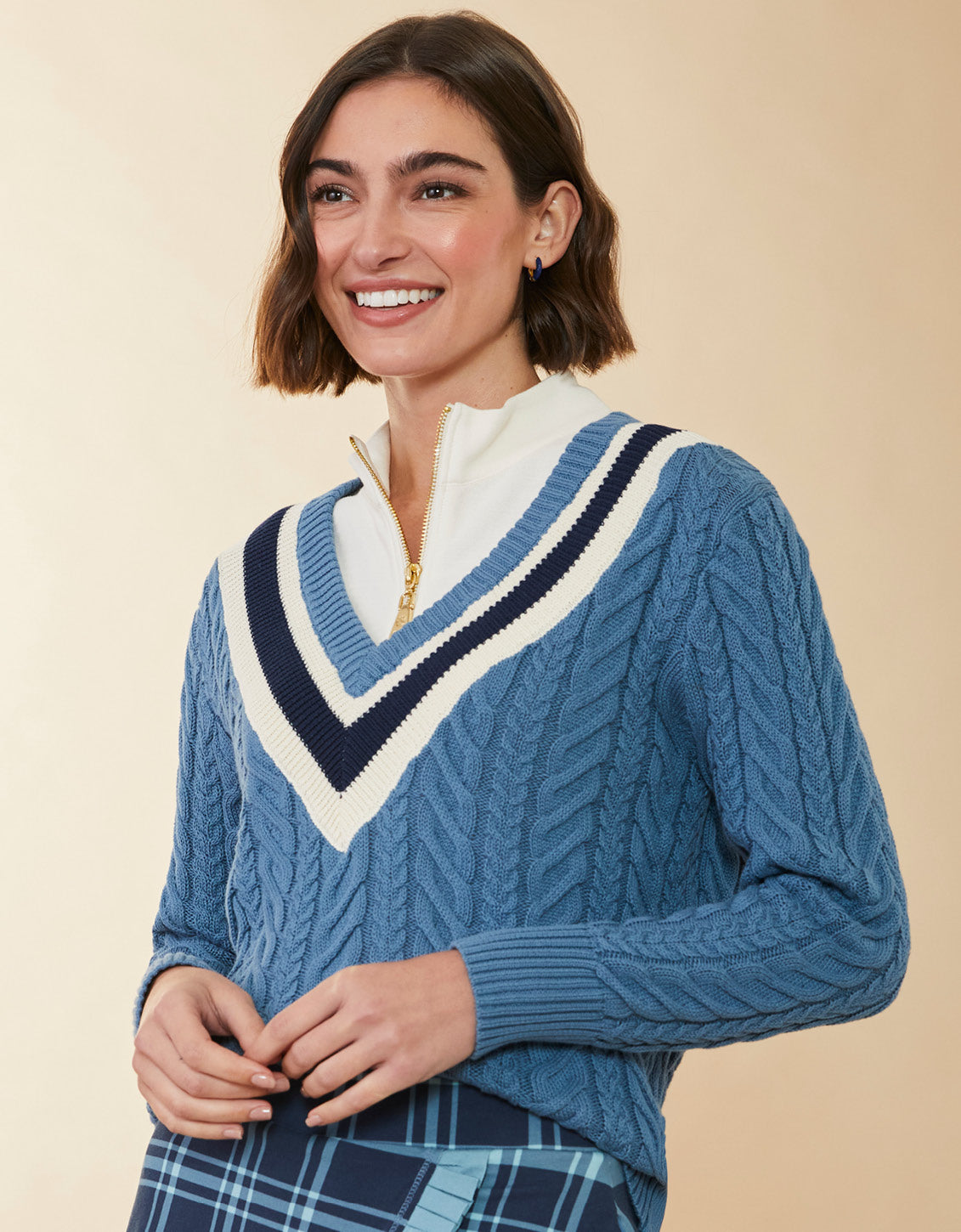  Lorna Varsity Sweater Bluestone