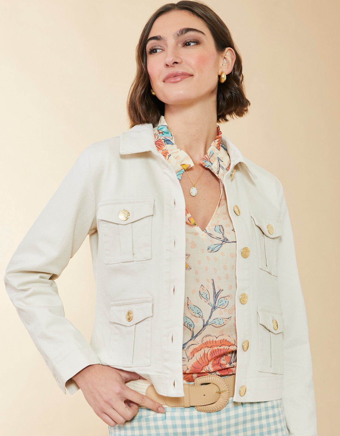  Marlie Twill Jacket Buttercream