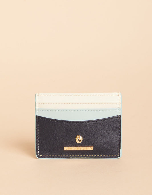  Cardholder Navy Sea Glass Color Block